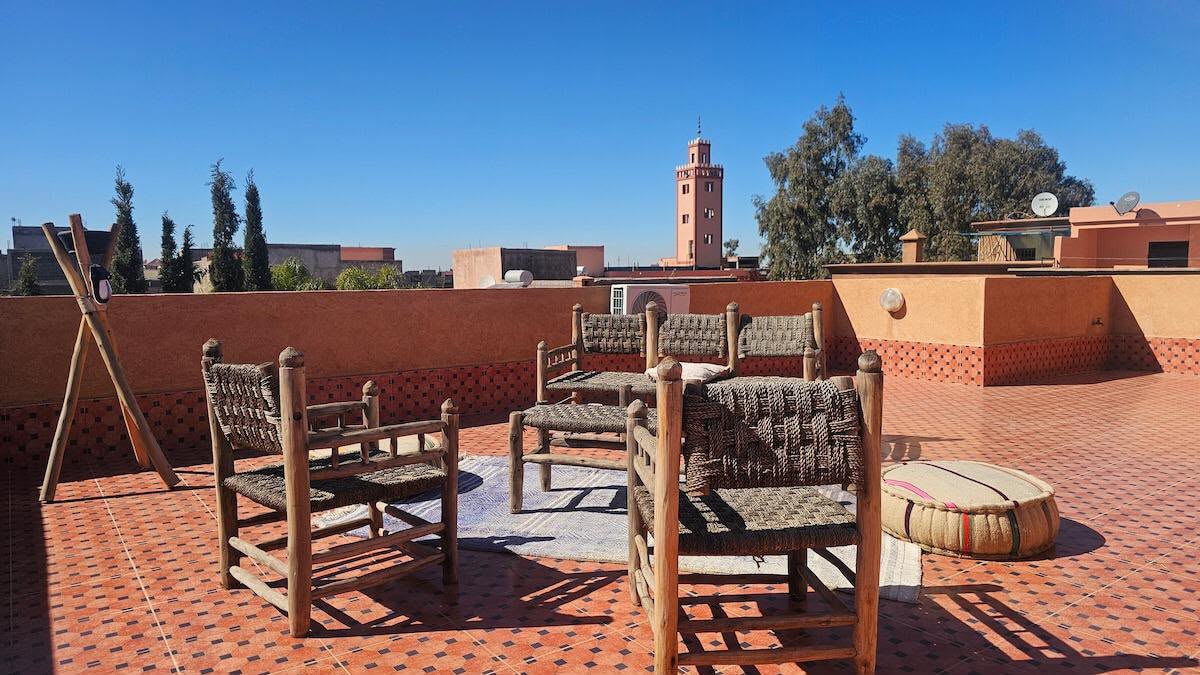 Rooftop aménagé de la villa